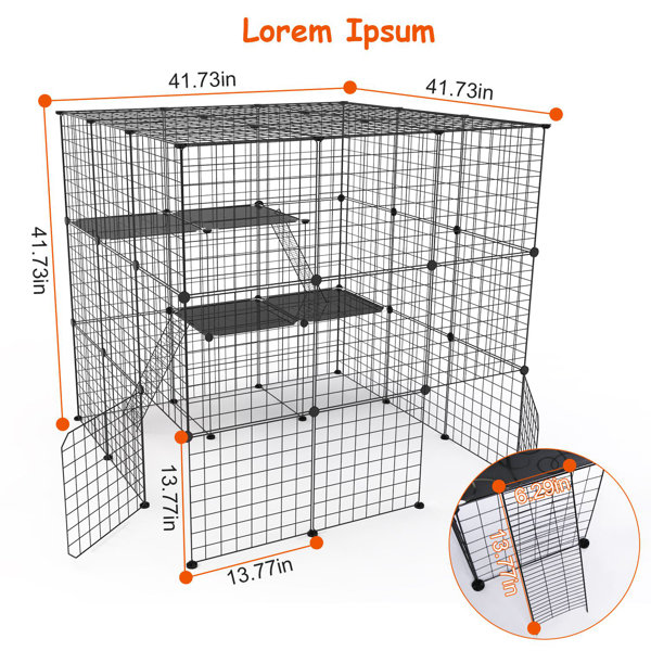 Multi tier clearance cat cage